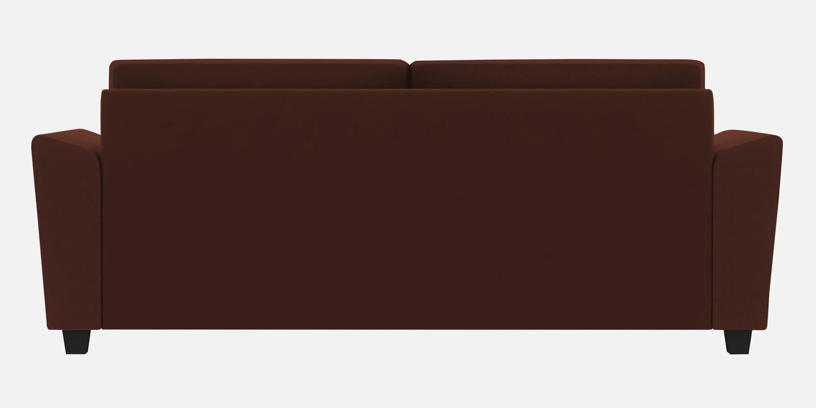 Daku Fabric 3 Seater Sofa In Coffee Brown Colour - Febonic Living