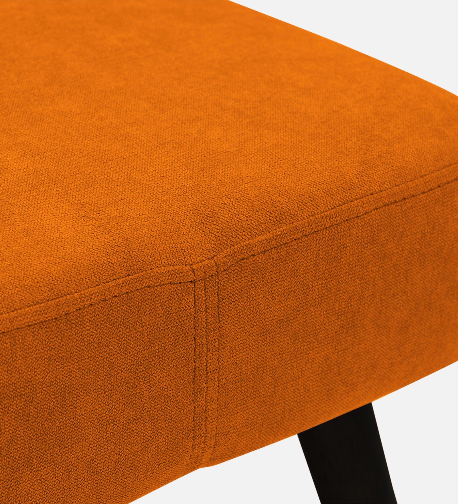 Luke Fabric Foot Stool In Vivid Orange Colour - Febonic Living