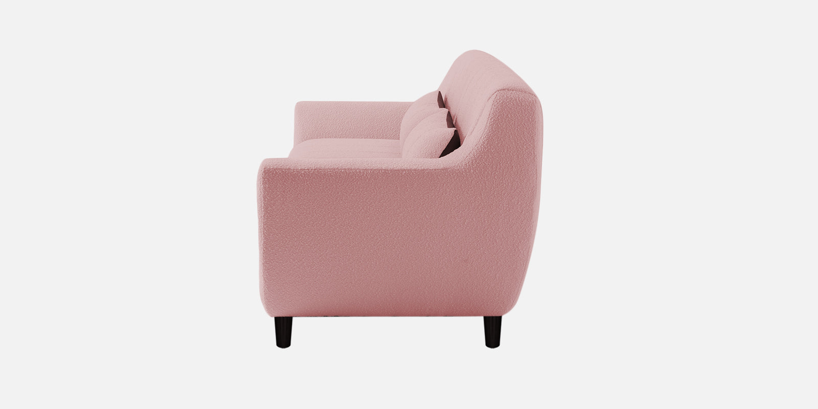 Nesco Boucle Fabric 2 Seater Sofa in Basi Pinc Colour
