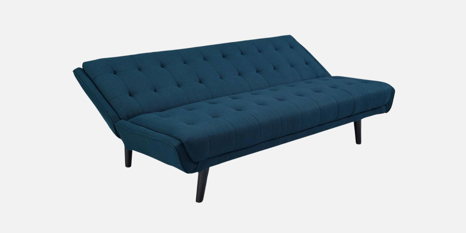 Saso Fabric Convertible Sofa Cum Bed In Light Blue Colour - Febonic Living