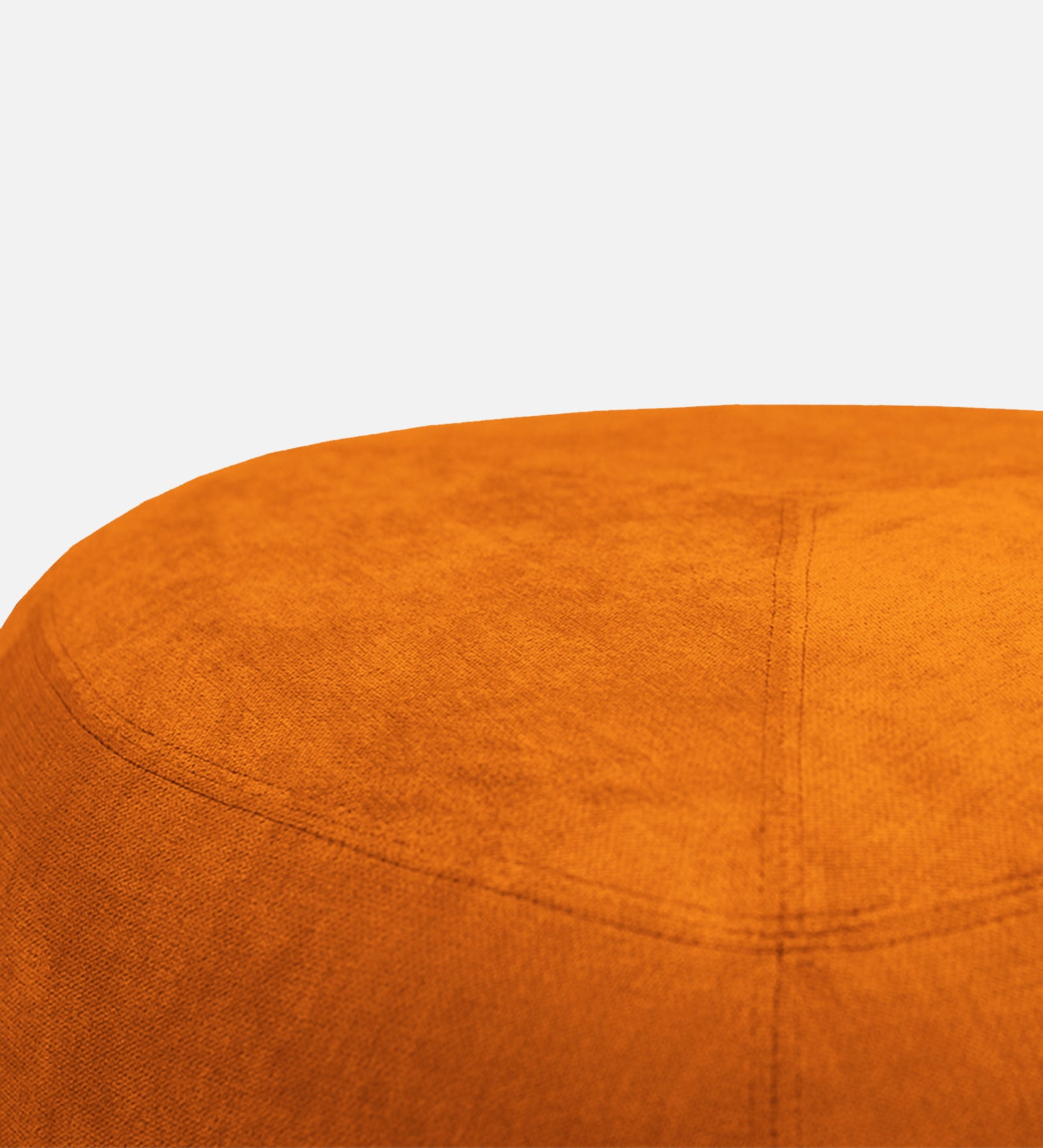 Keori Fabric Pouffe In Vivid Orange Colour - Febonic Living