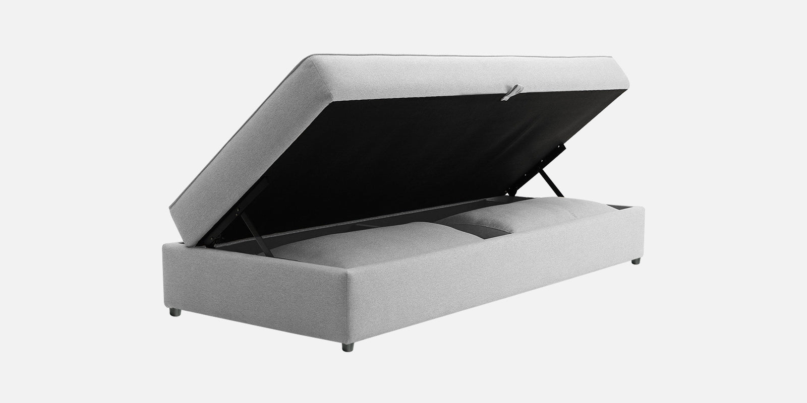 Vito Fabric Day Bed In Coin Grey Colour With Storage - Febonic Living