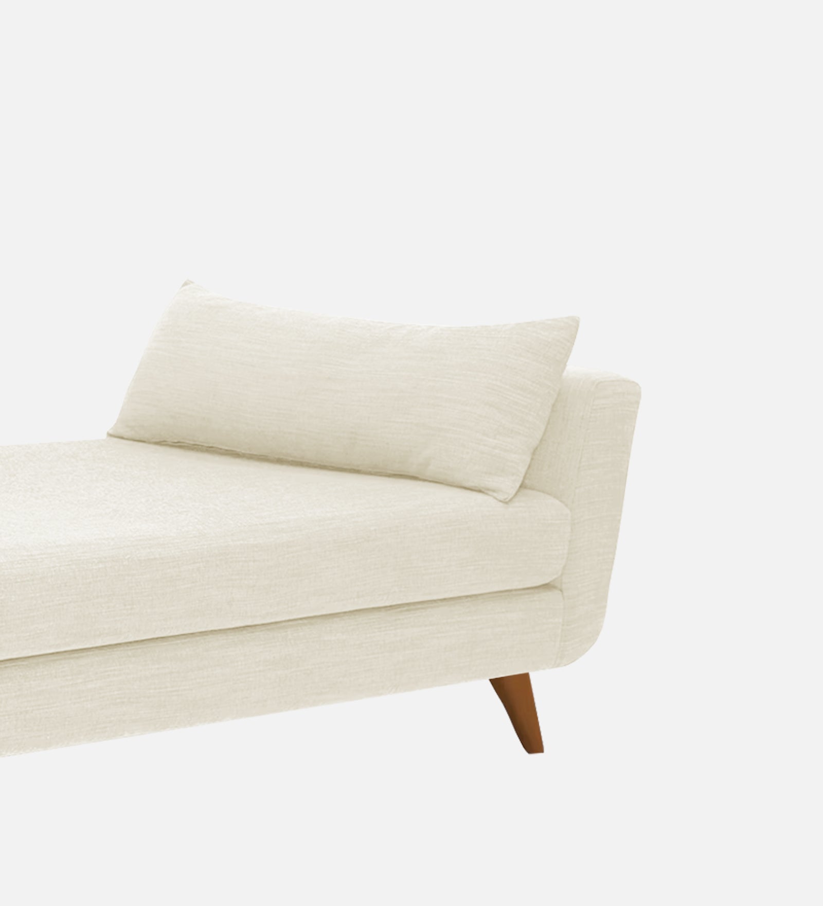 Jasmin Fabric Chaise Lounger In Ivory Cream Colour - Febonic Living