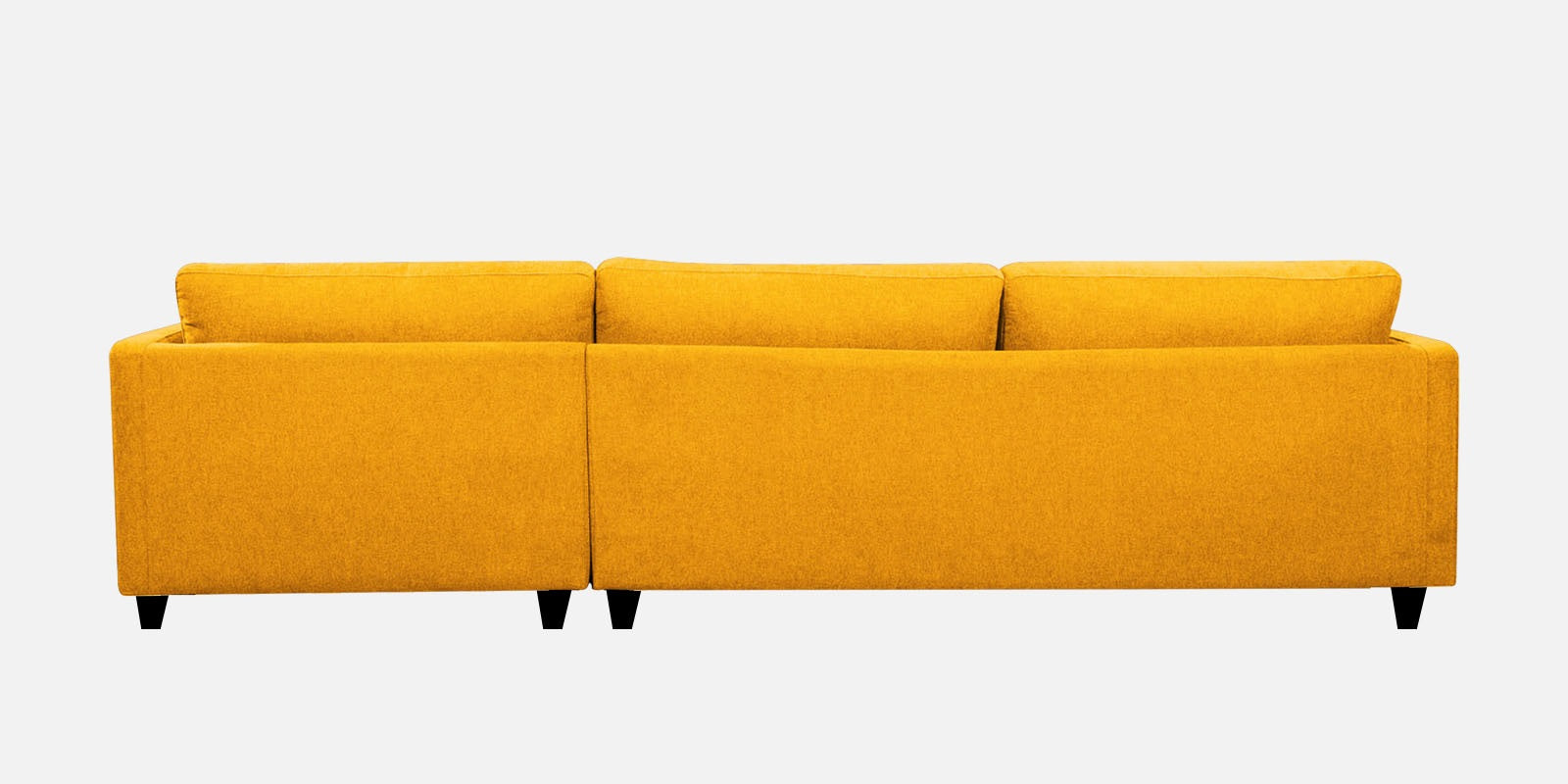 Kera Fabric RHS Sectional Sofa (3+Lounger) In Bold Yellow Colour - Febonic Living