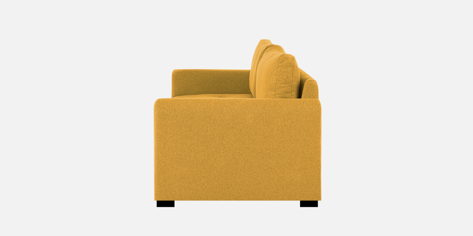 Sigma Fabric 3 Seater Pull Out Sofa Cum Bed In Bold Yellow Colour - Febonic Living