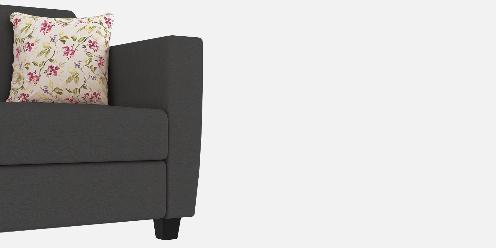 Gozi Fabric 2 Seater Sofa In Charcoal Grey Colour - Febonic Living