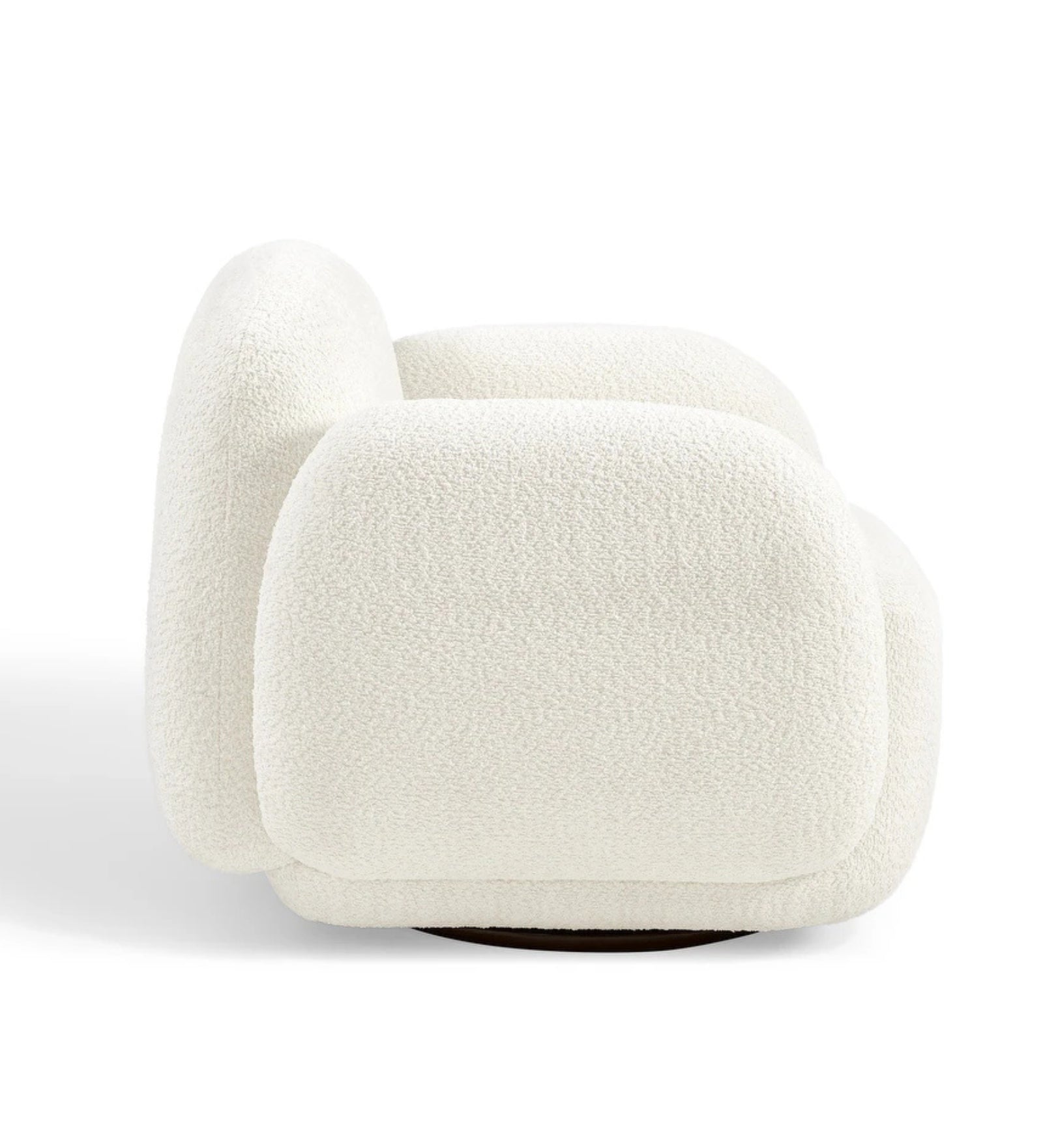 Murphy Fabric Swivel Chair in Ivory Cream Colour