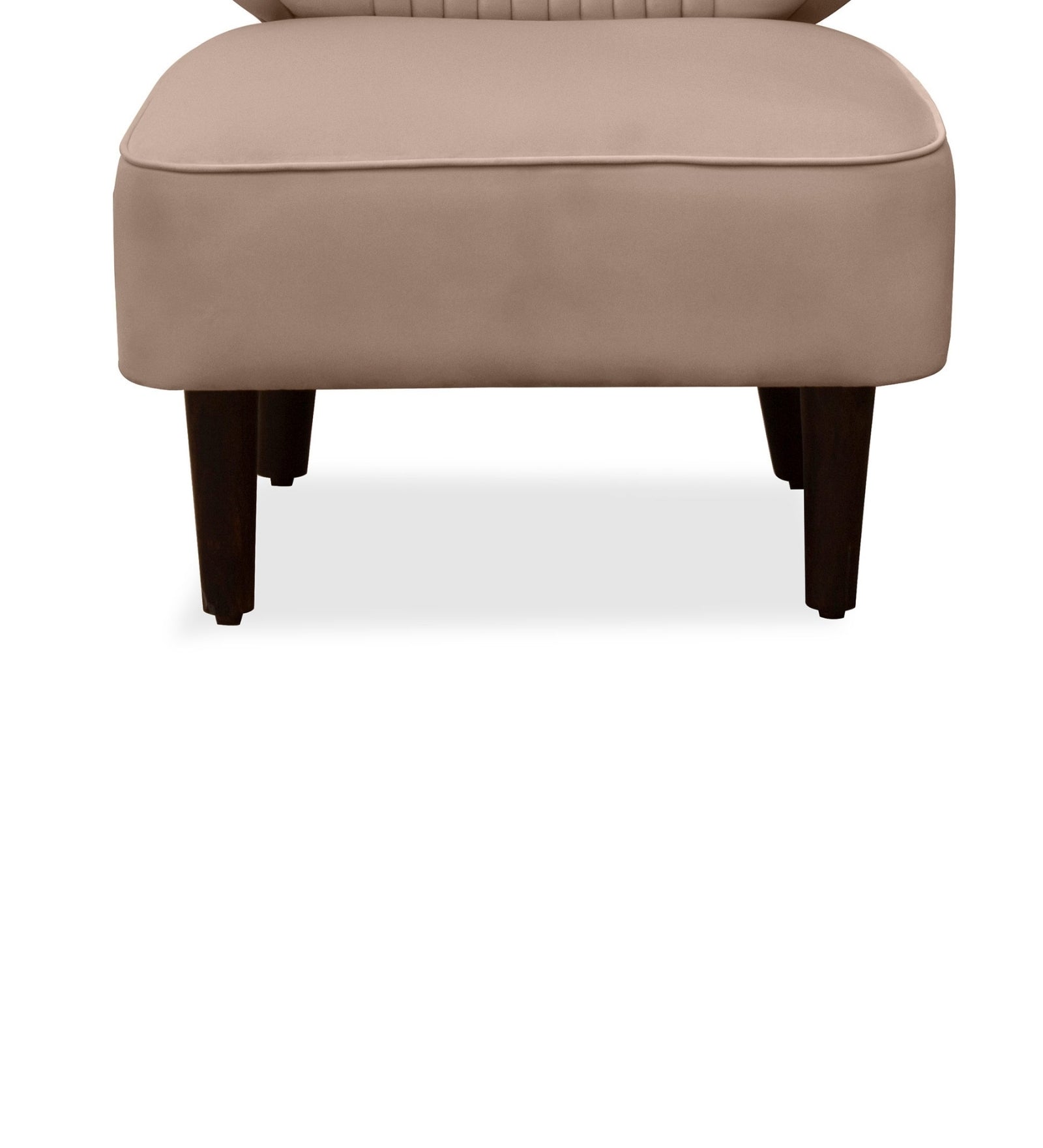 Robby Velvet Slipper Chair in Camel Beige Colour - Febonic Living