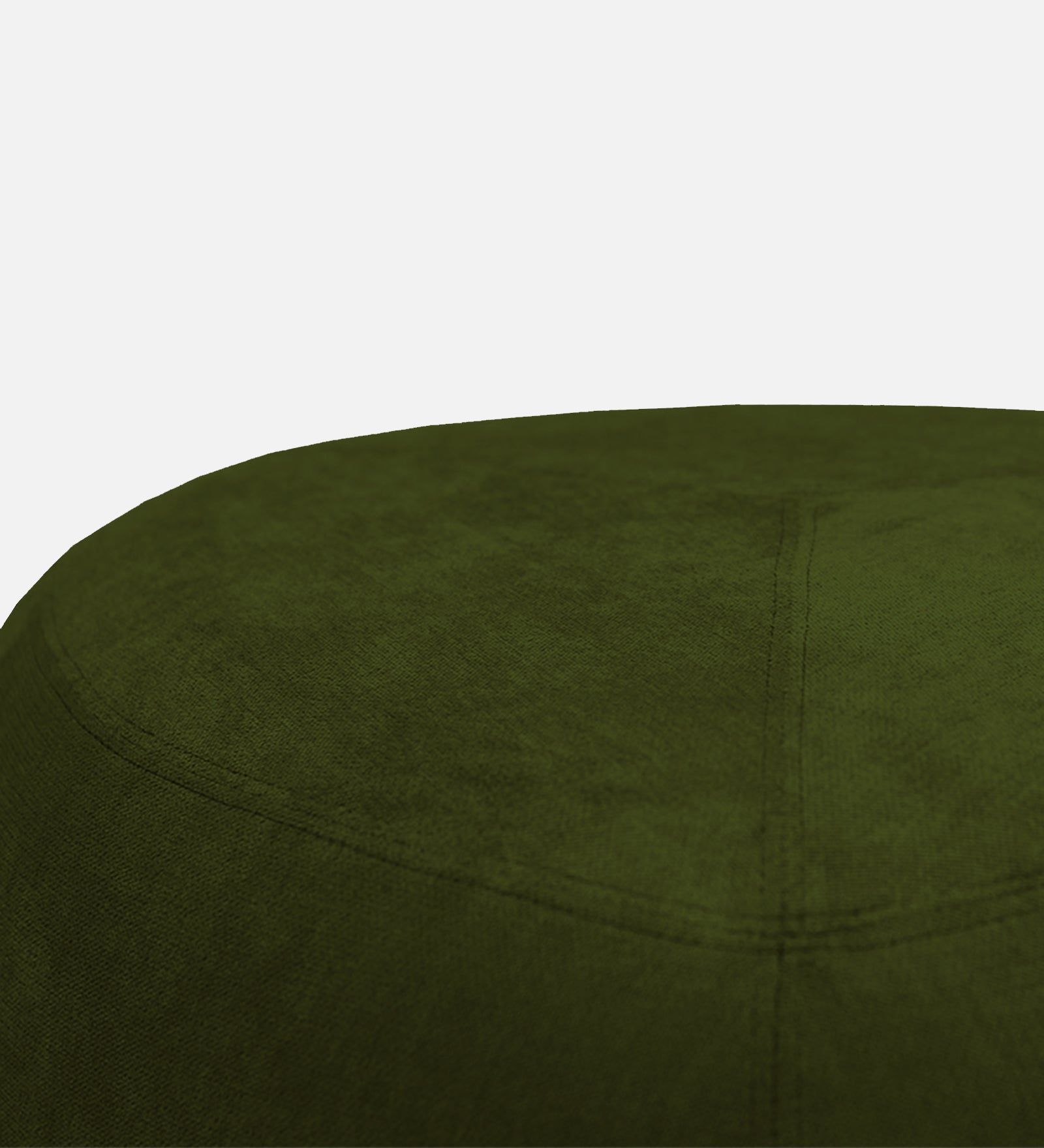 Keori Fabric Pouffe In Olive Green Colour - Febonic Living