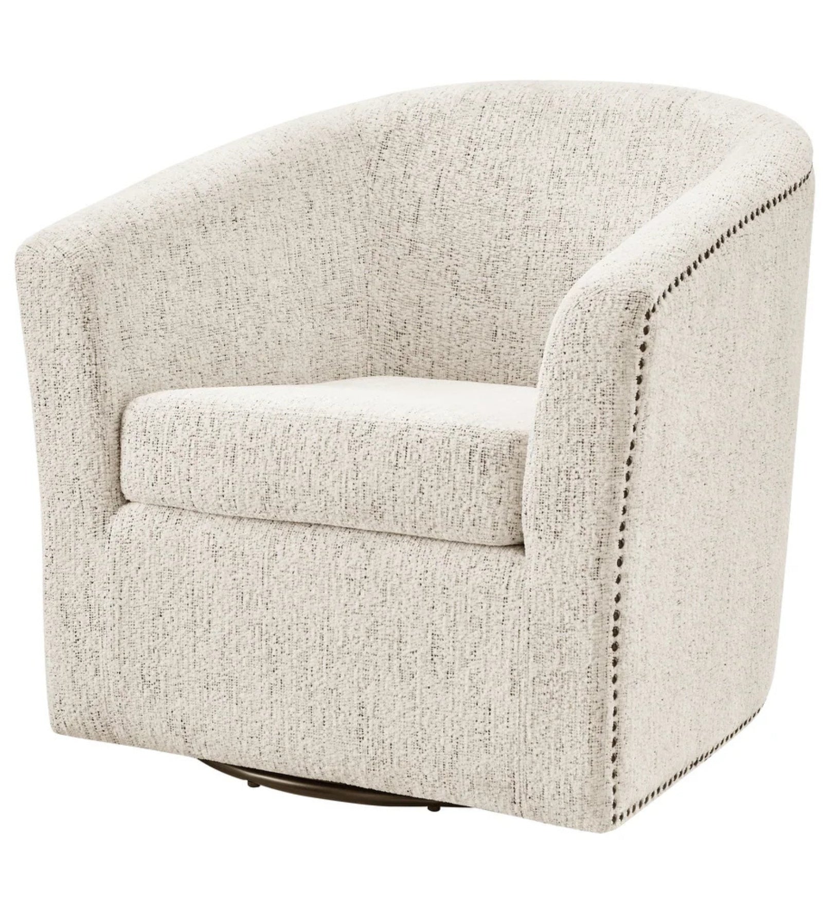 Loki Fabric Swivel Chair in Ash Grey Colour