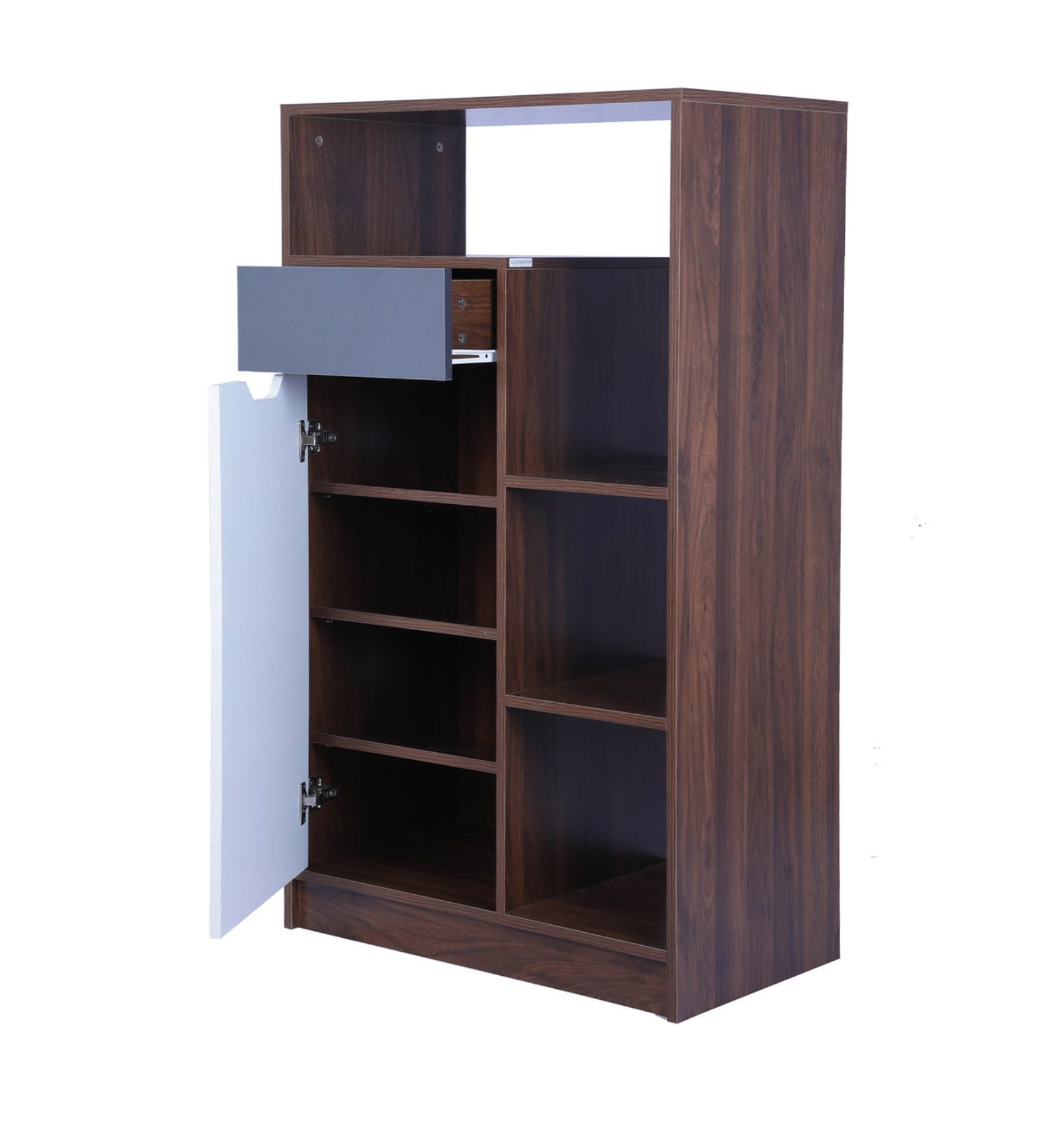 Elira Shoe Rack In Dark And Frosty White Finish - Febonic Living