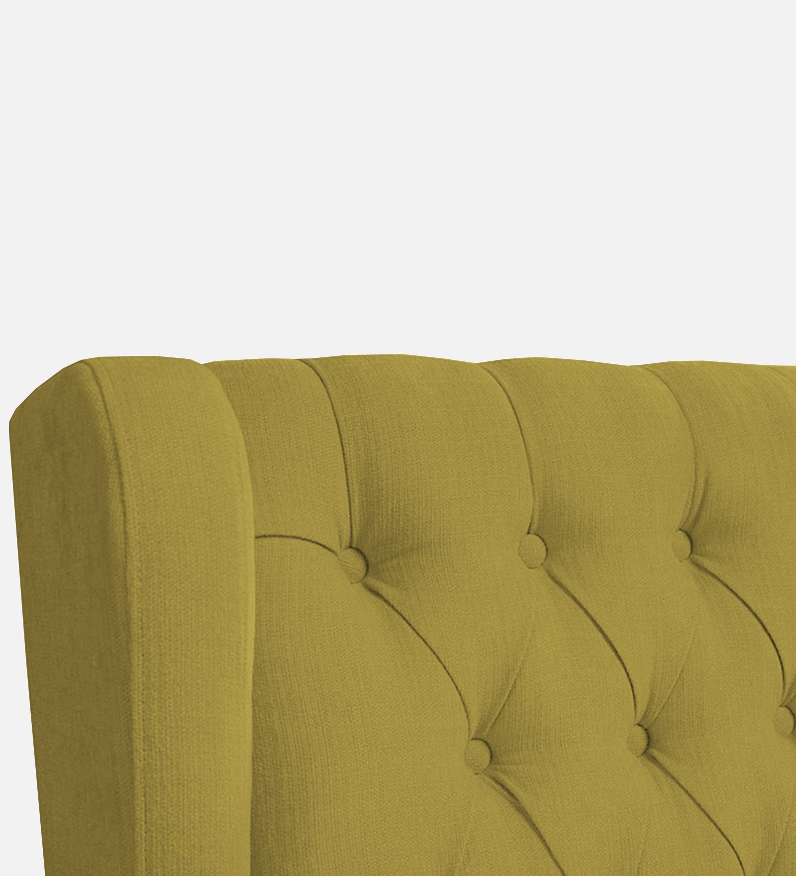 Panas Fabric Wing Chair In Parrot Green Colour - Febonic Living