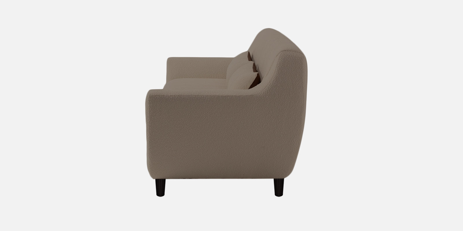 Nesco Boucle Fabric 3 Seater Sofa In Cement Beige Colour - Febonic Living