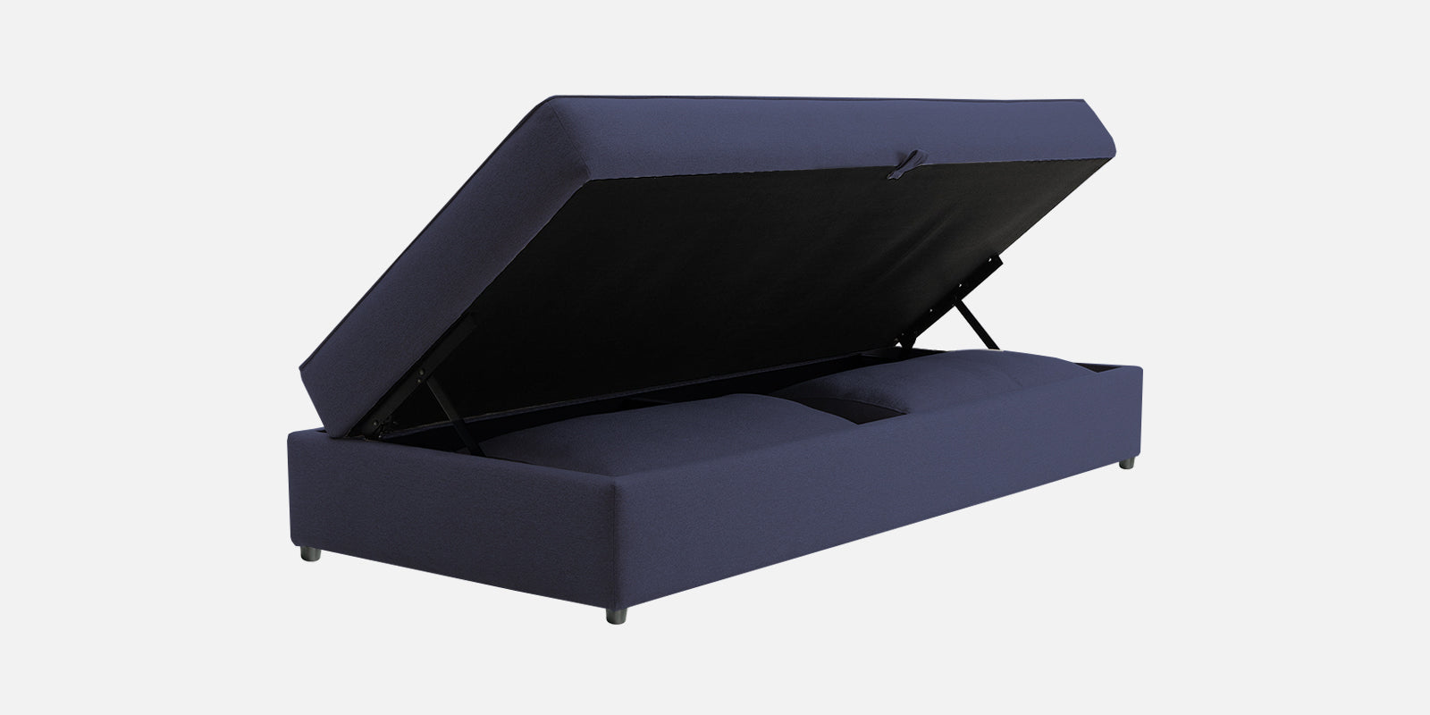 Vito Fabric Day Bed In Slate Blue Colour With Storage - Febonic Living