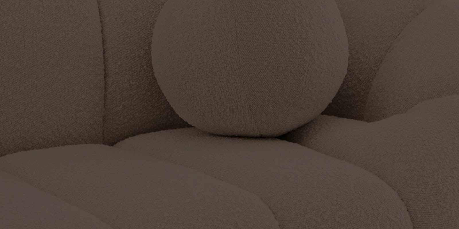 Boucle Fabric 3 Seater Sofa In Niya Beige Colour - Febonic Living