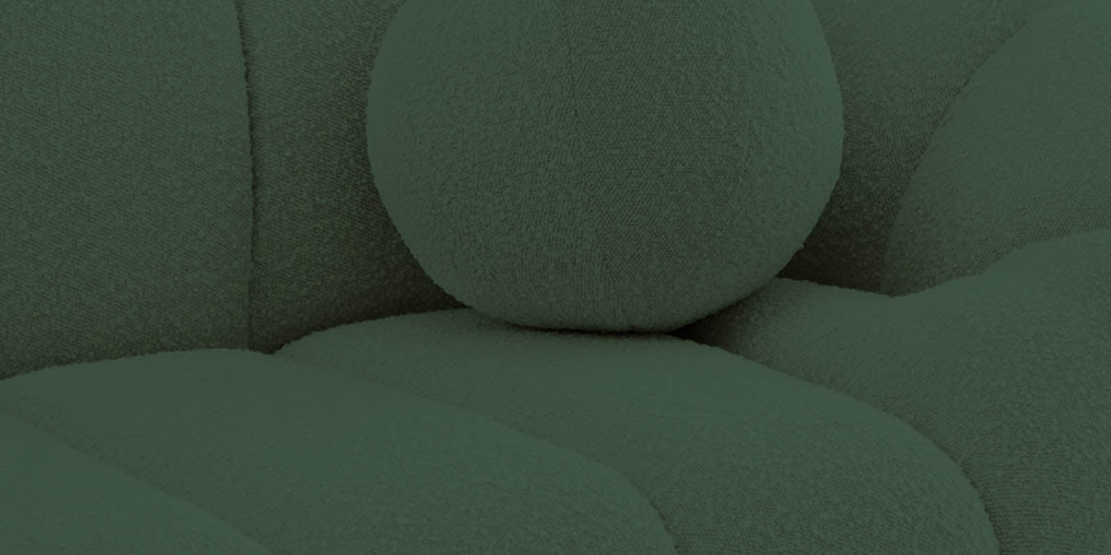 Boucle Fabric 3 Seater Sofa In Bottle Green Colour - Febonic Living