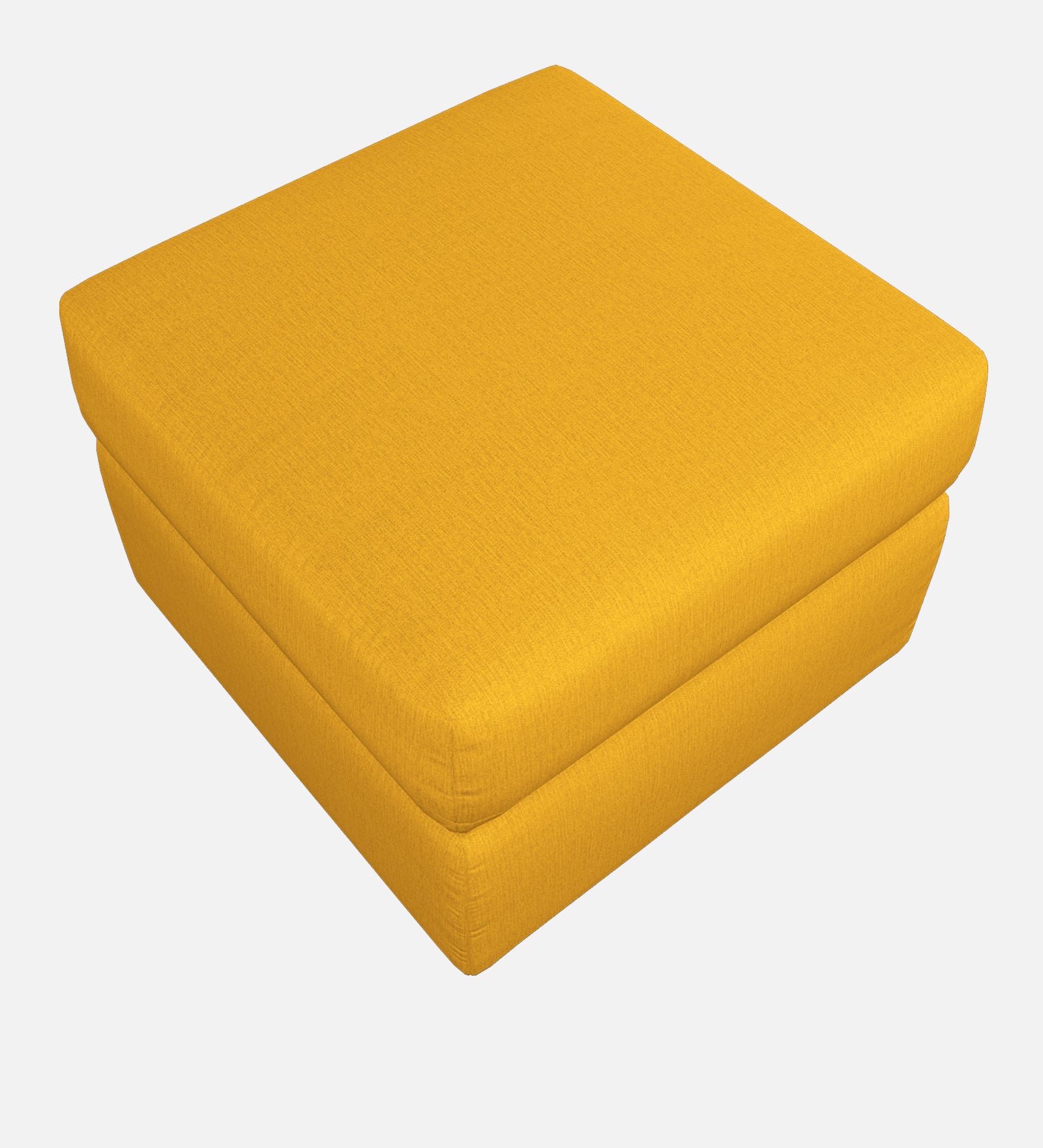 Penny Fabric Ottoman In Bold Yellow Colour With Storage - Febonic Living