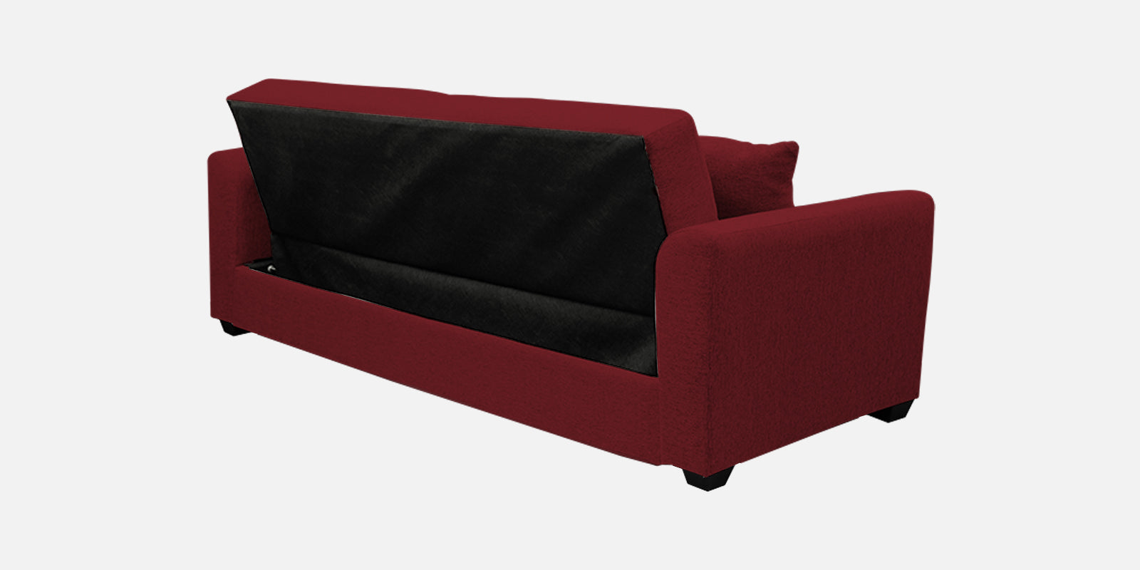 Bony Fabric 3 Seater Convertible Sofa Cum Bed In Corel Red Colour - Febonic Living