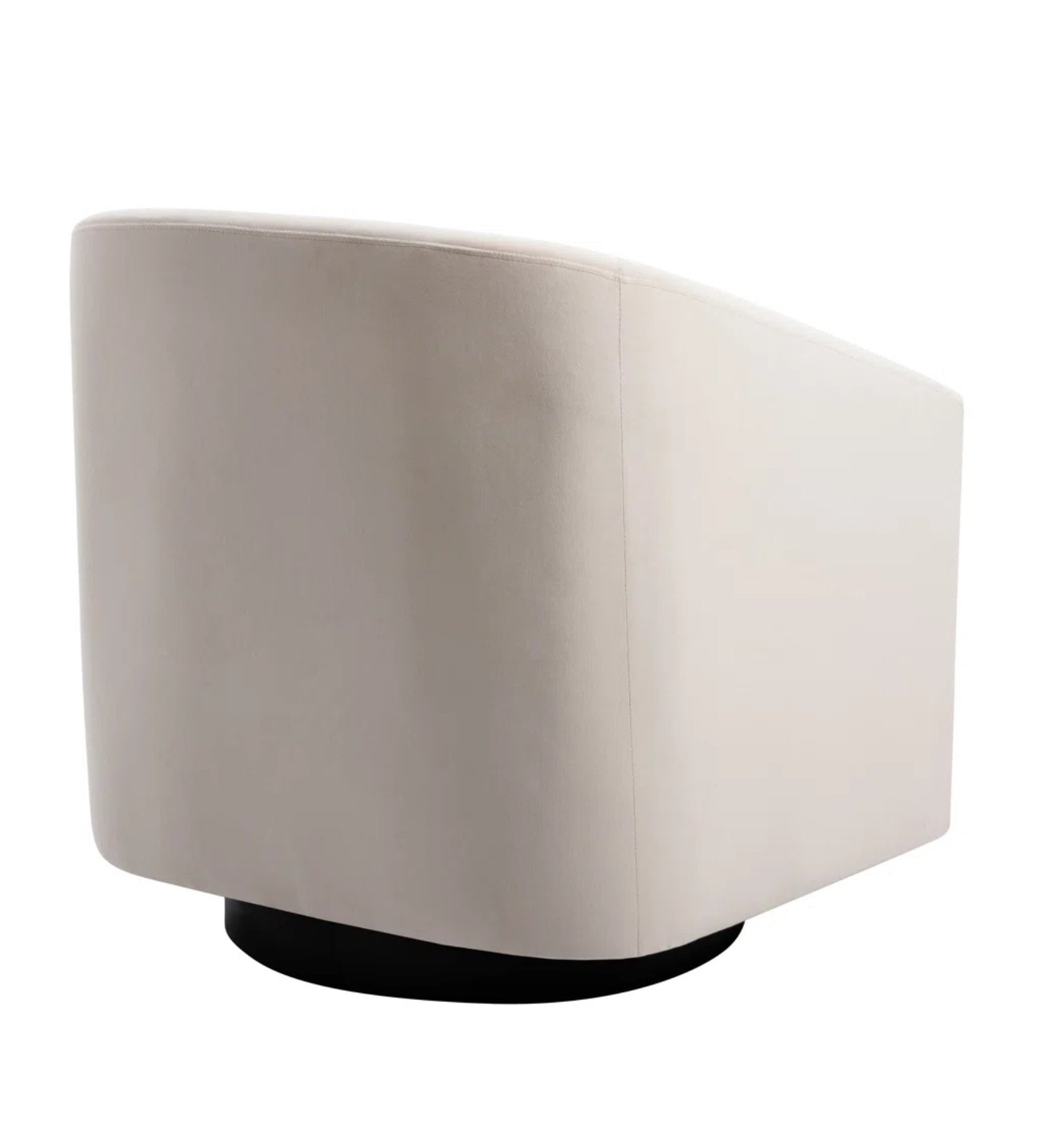 Boomer Velvet Swivel Chair in Camel Beige Colour