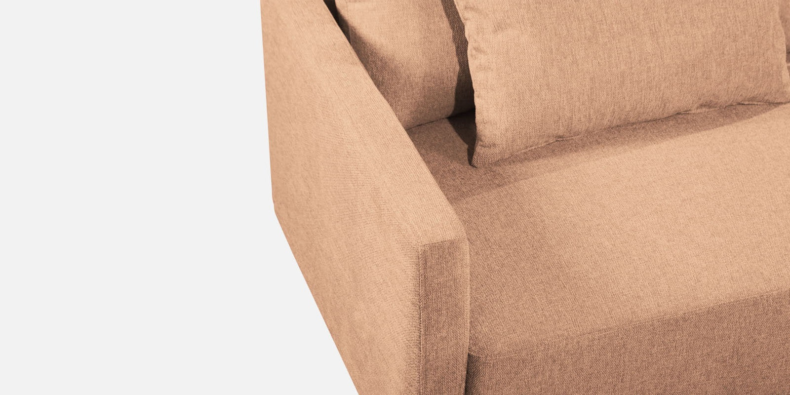 Kera Fabric RHS Sectional Sofa (3+Lounger) In Cosmic Beige Colour - Febonic Living