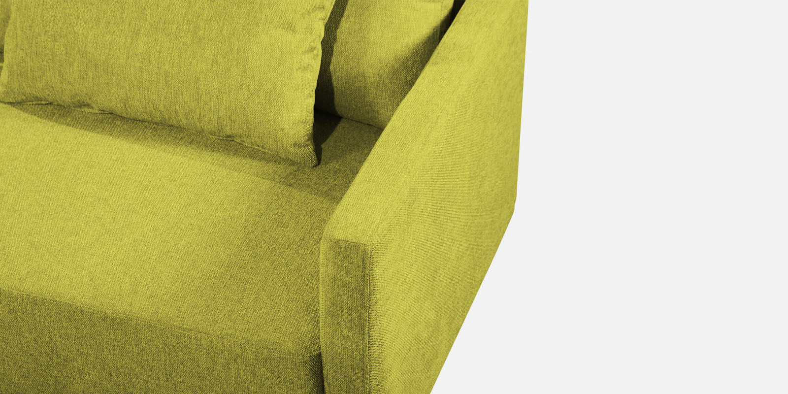 Kera Fabric LHS Sectional Sofa (3+Lounger) In Parrot Green Colour - Febonic Living