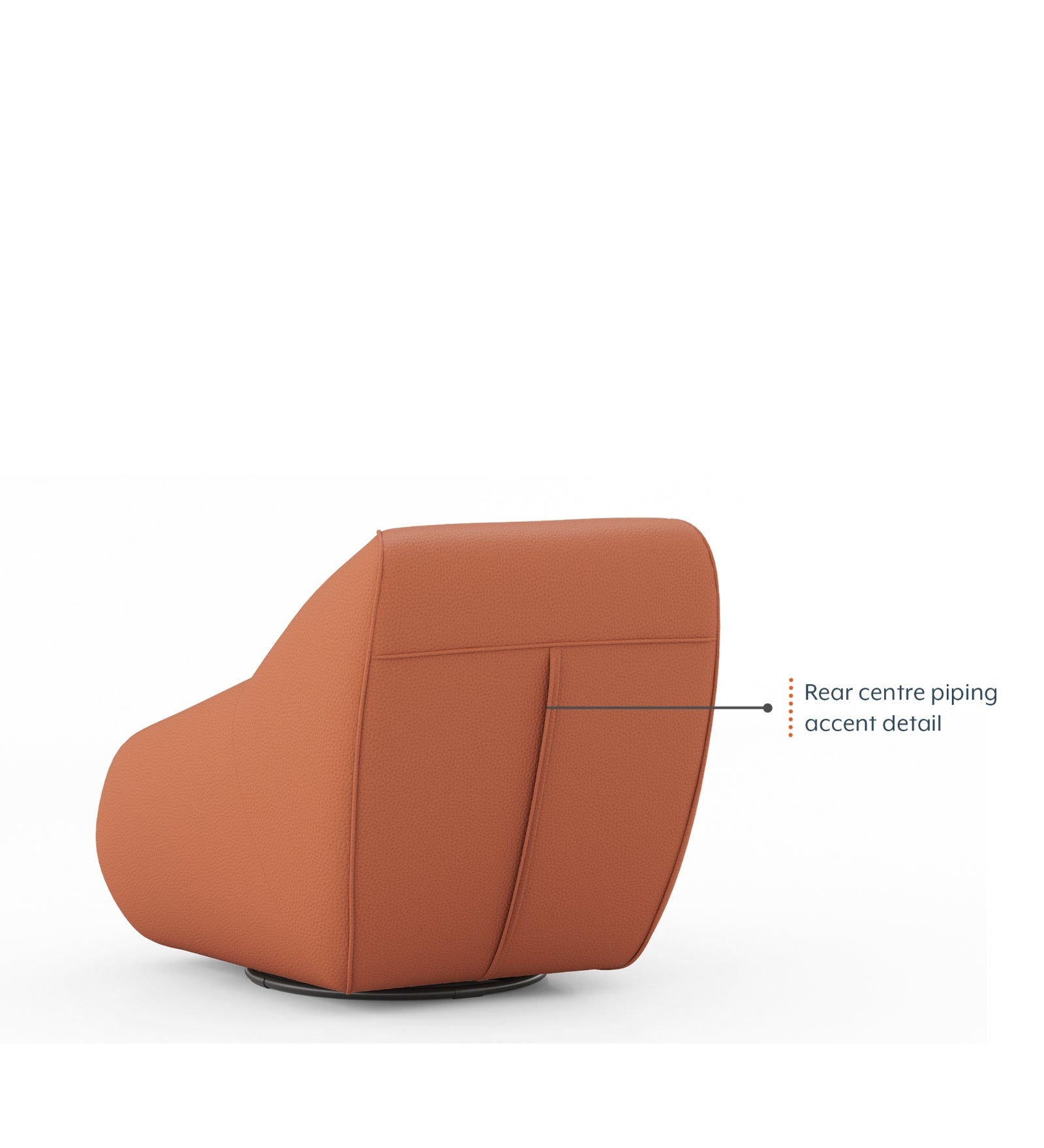 Willow Leatherette Swivel Chair in Brown Colour