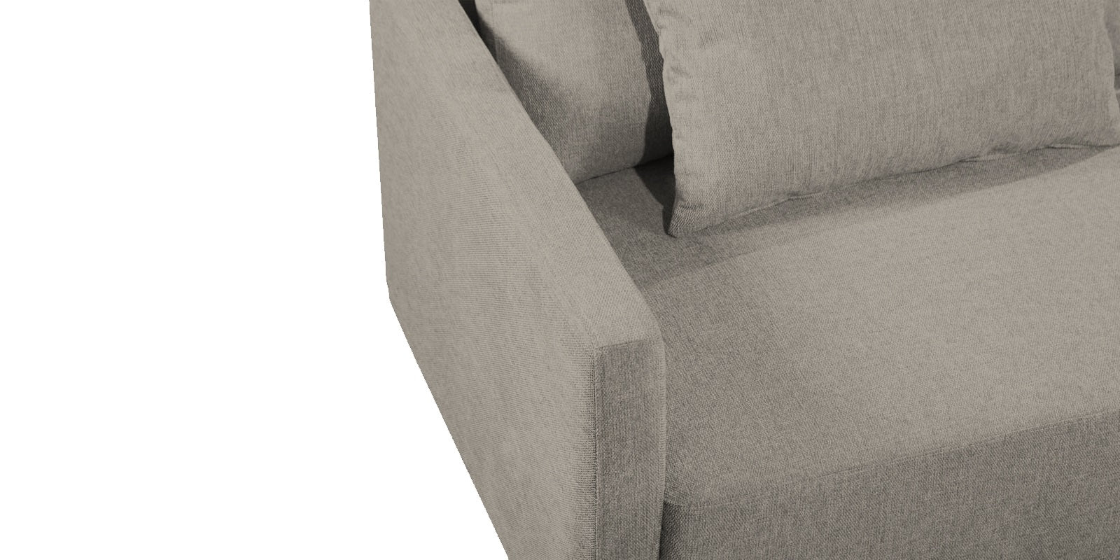 Kera Fabric RHS Sectional Sofa (3+Lounger) In Ash Grey Colour - Febonic Living