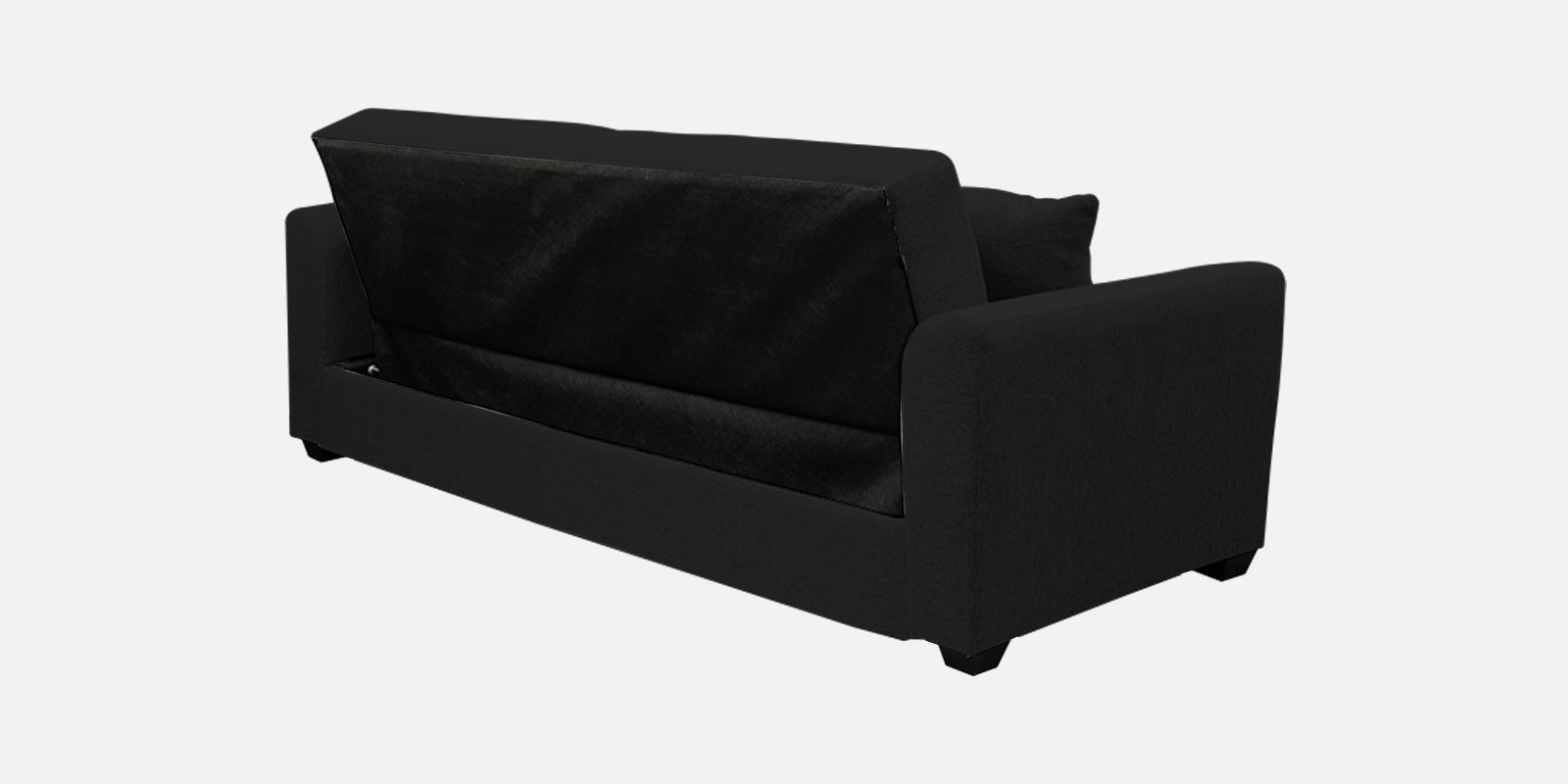 Bony Fabric 3 Seater Convertible Sofa Cum Bed In Heather Black Colour - Febonic Living
