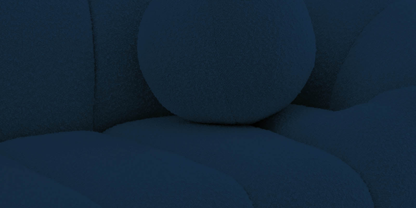 Boucle Fabric 3 Seater Sofa In Danim Blue Colour - Febonic Living