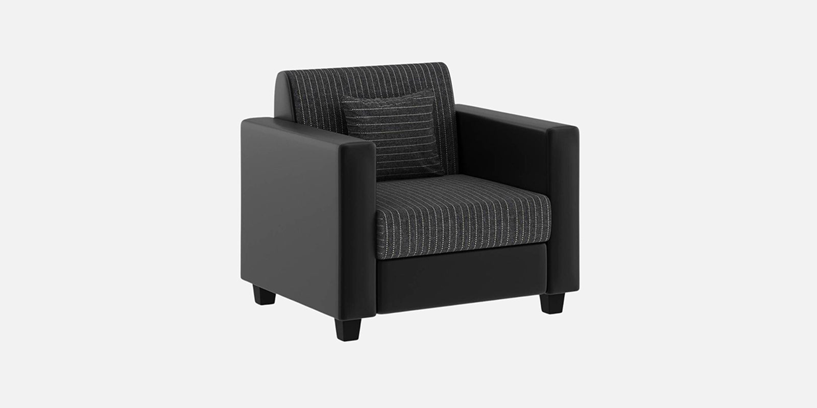 Baley Fabric 3+2+1 Sofa Seater Sofa in Lama Black Colour
