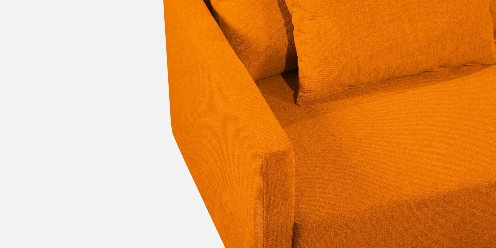 Kera Fabric RHS Sectional Sofa (3+Lounger) In Vivid Orange Colour - Febonic Living