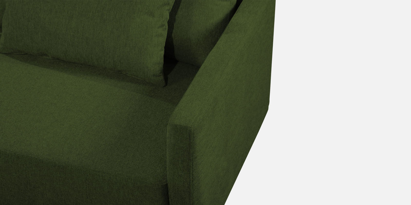 Kera Fabric LHS Sectional Sofa (3+Lounger) In Olive Green Colour - Febonic Living