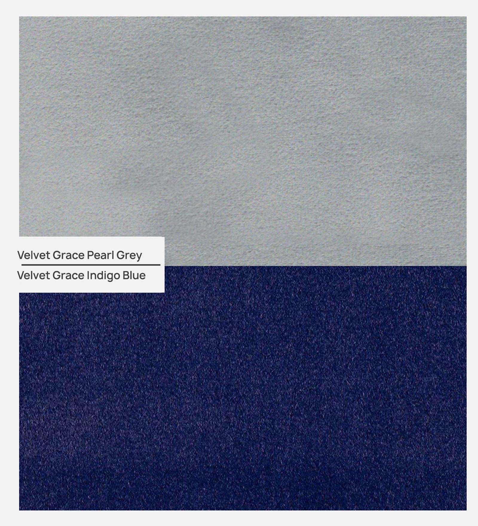 Visky Velvet 1 Seater Sofa In Pearl Grey And Indigo Blue Colour - Febonic Living