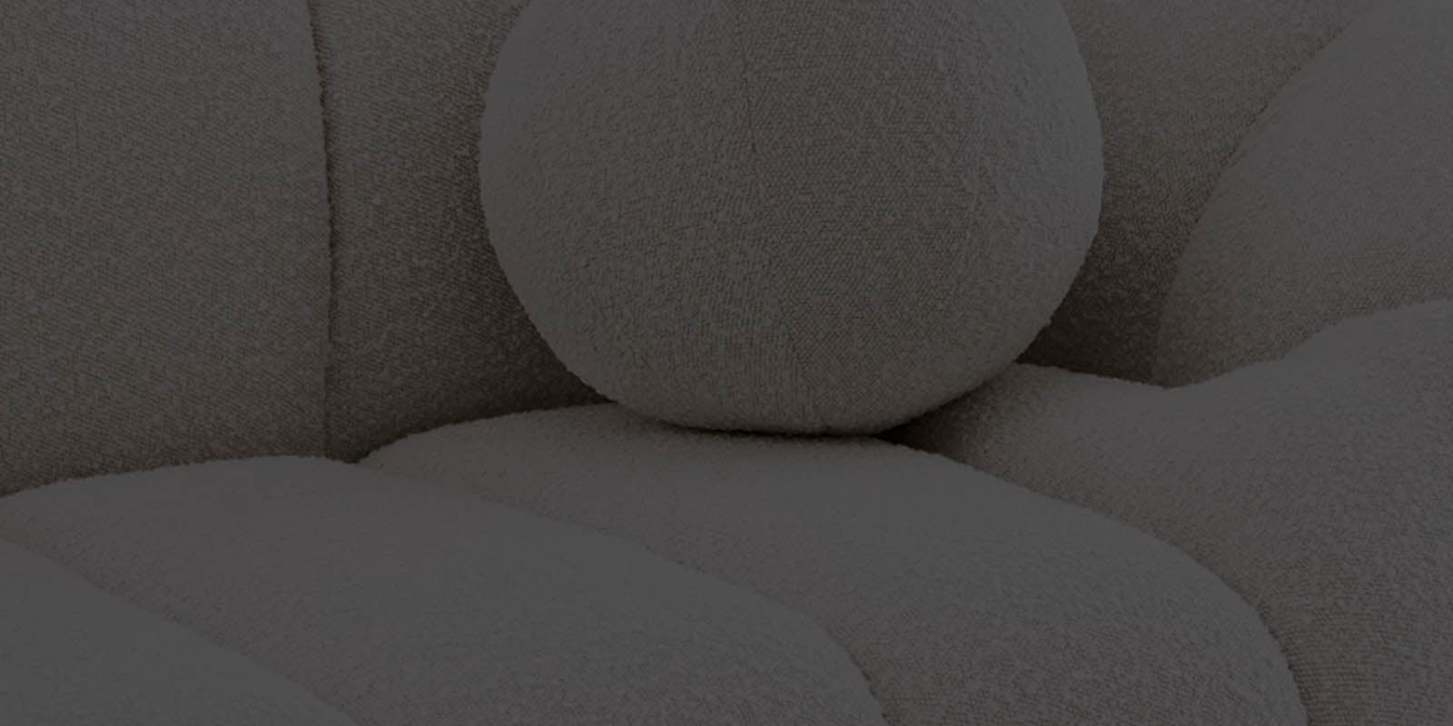 Boucle Fabric 3 Seater Sofa In Avio Grey Colour - Febonic Living