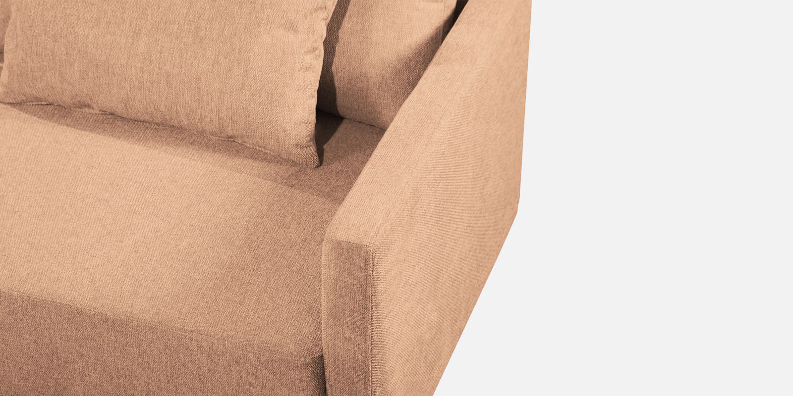 Kera Fabric LHS Sectional Sofa (3+Lounger) In Cosmic Beige Colour - Febonic Living