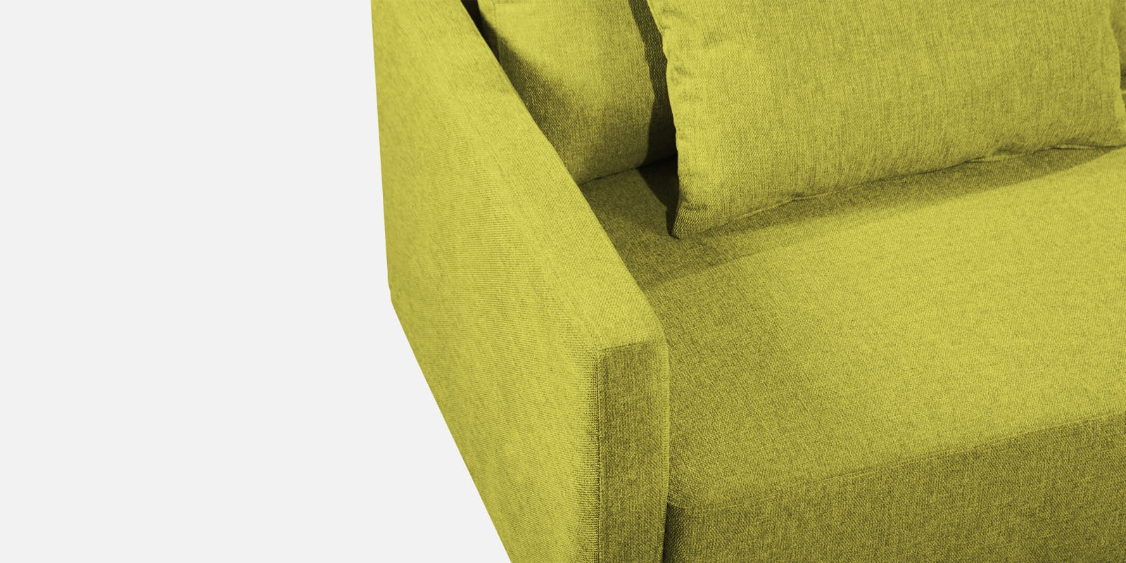 Kera Fabric RHS Sectional Sofa (3+Lounger) In Parrot Green Colour - Febonic Living