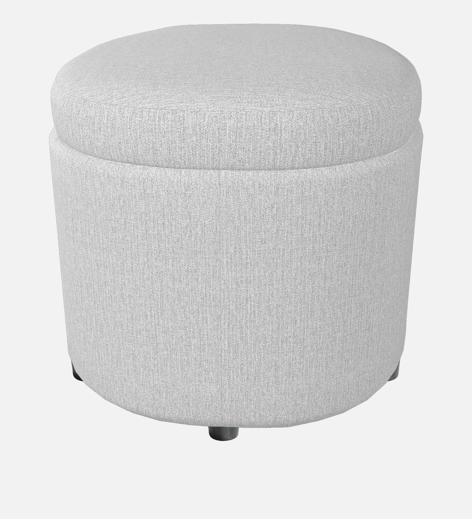 Ruggy Fabric Storage Ottoman in Lit Grey Colour - Febonic Living