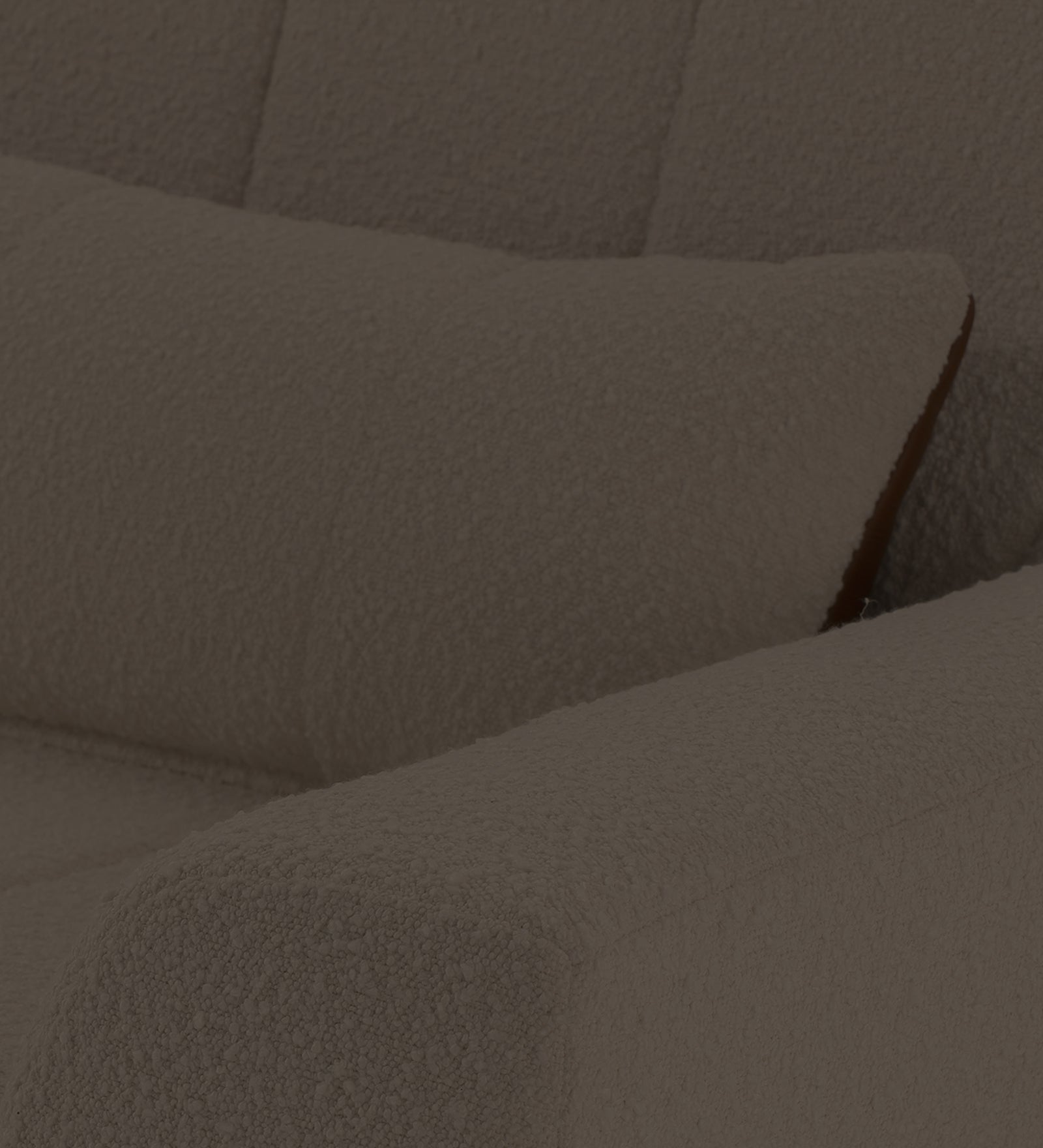Nesco Boucle Fabric 1 Seater Sofa In Niya Beige Colour - Febonic Living