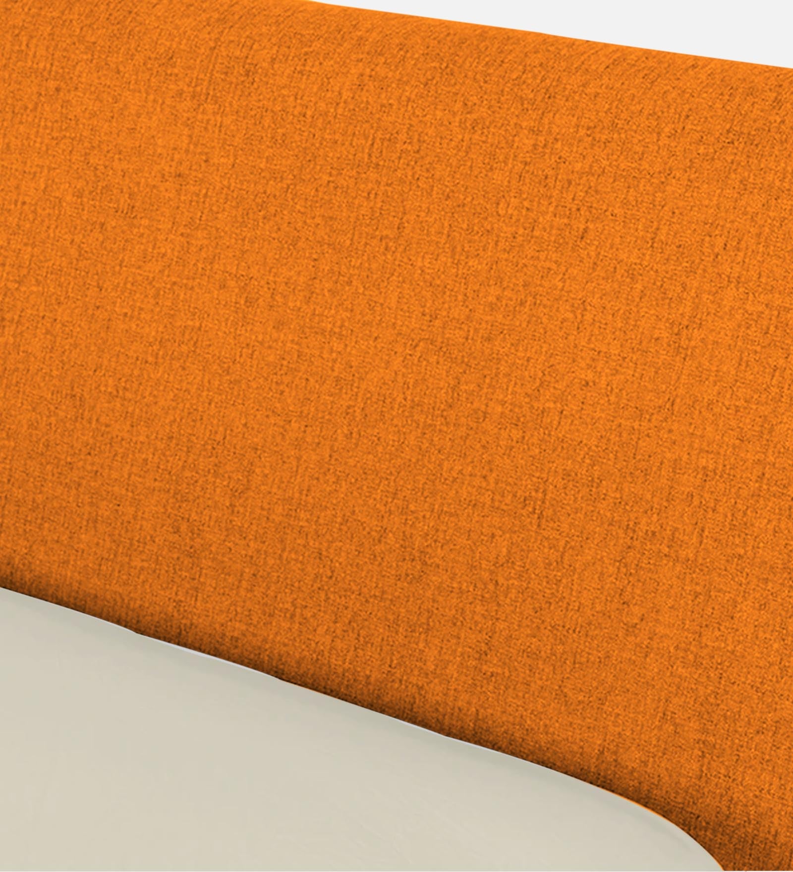 Catla Fabric Upholstered Queen Size Bed In Vivid Orange Colour - Febonic Living