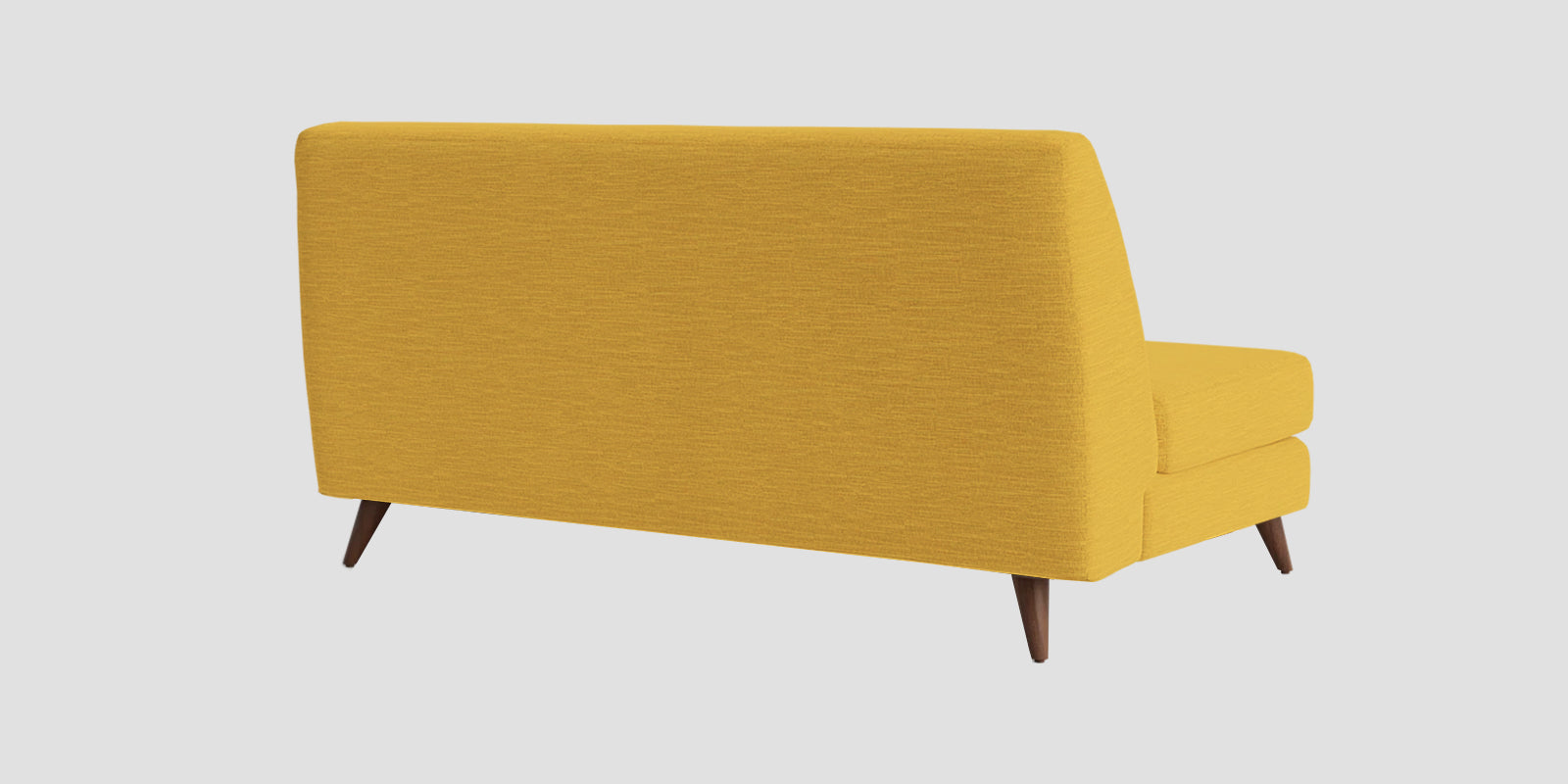 Jasmin Fabric 2 Seater Armless Sofa In Bold Yellow Colour - Febonic Living