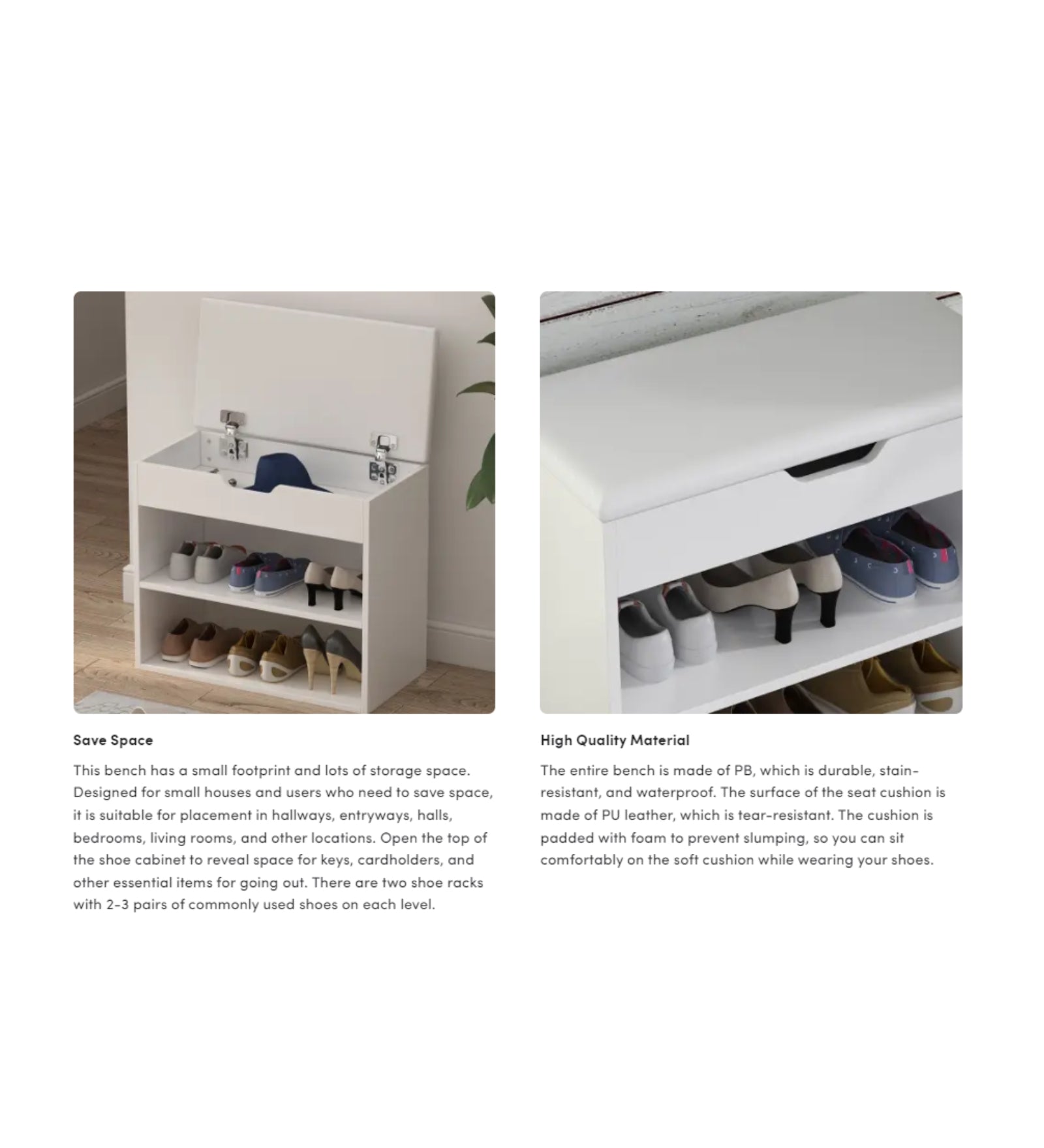 Jayric Shoe Rack In Frosty White Finish - Febonic Living