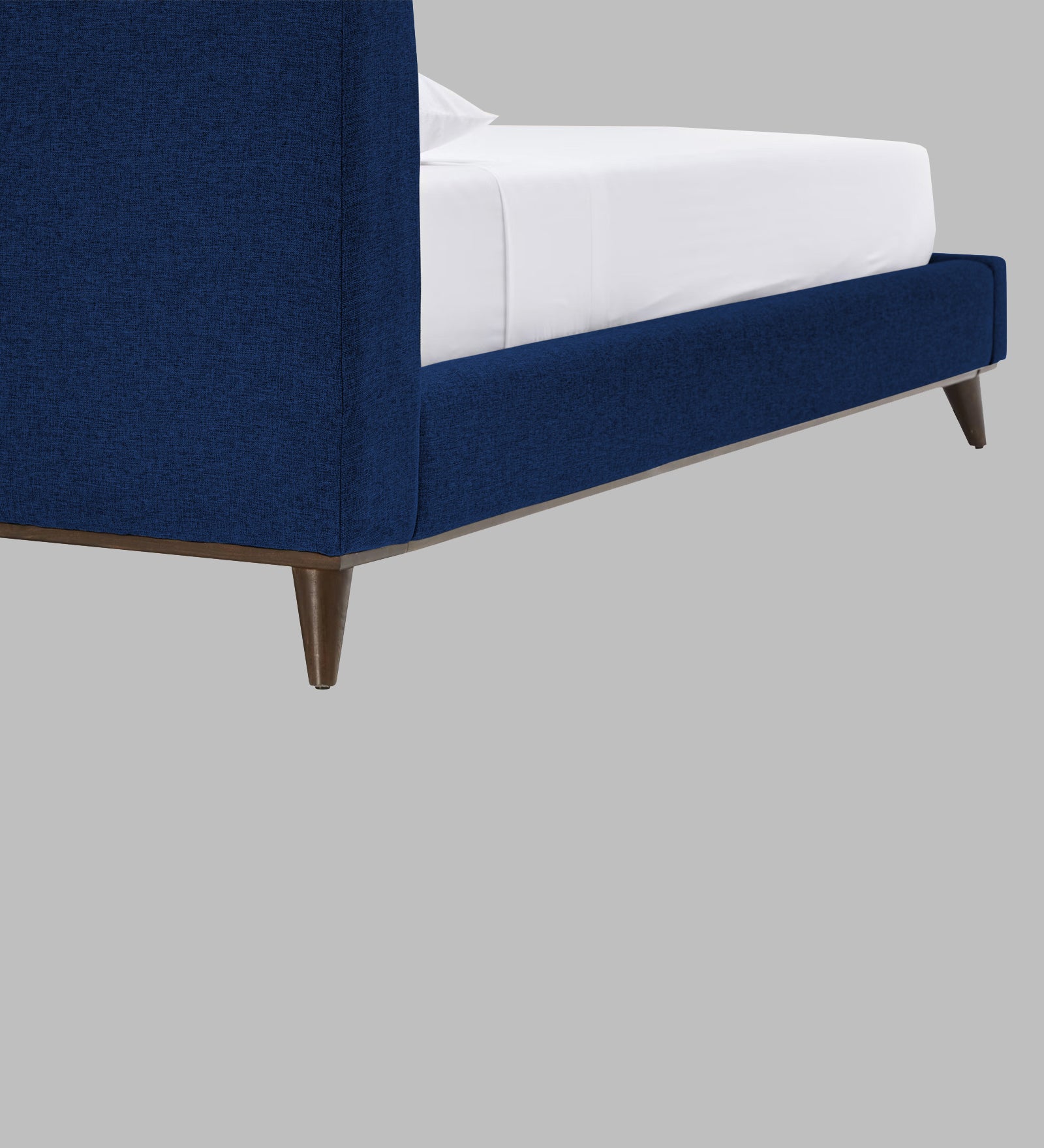 Jasmin Fabric Upholstered Queen Bed in Royal Blue Colour - Febonic Living