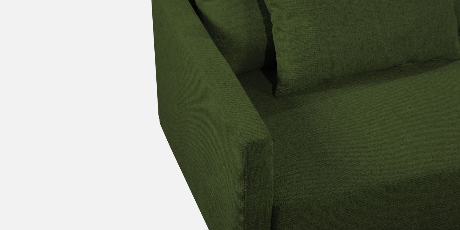 Kera Fabric RHS Sectional Sofa (3+Lounger) In Olive Green Colour - Febonic Living