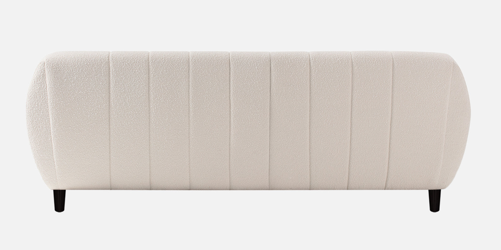 Nesco Boucle Fabric 3 Seater Sofa in Bright White Colour