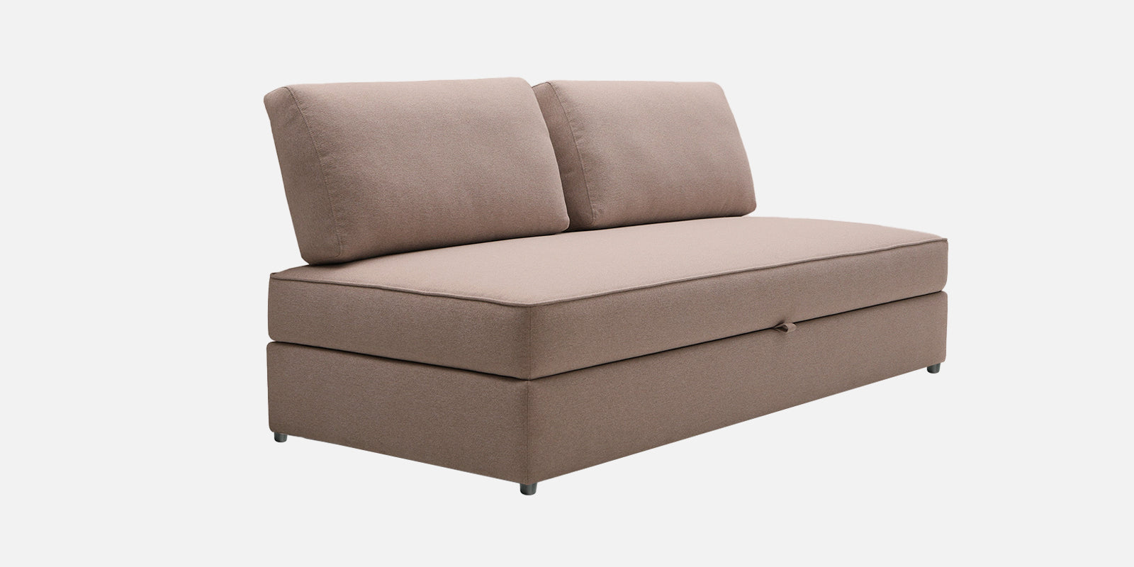 Vito Fabric Day Bed In Kadhi Beige Colour With Storage - Febonic Living