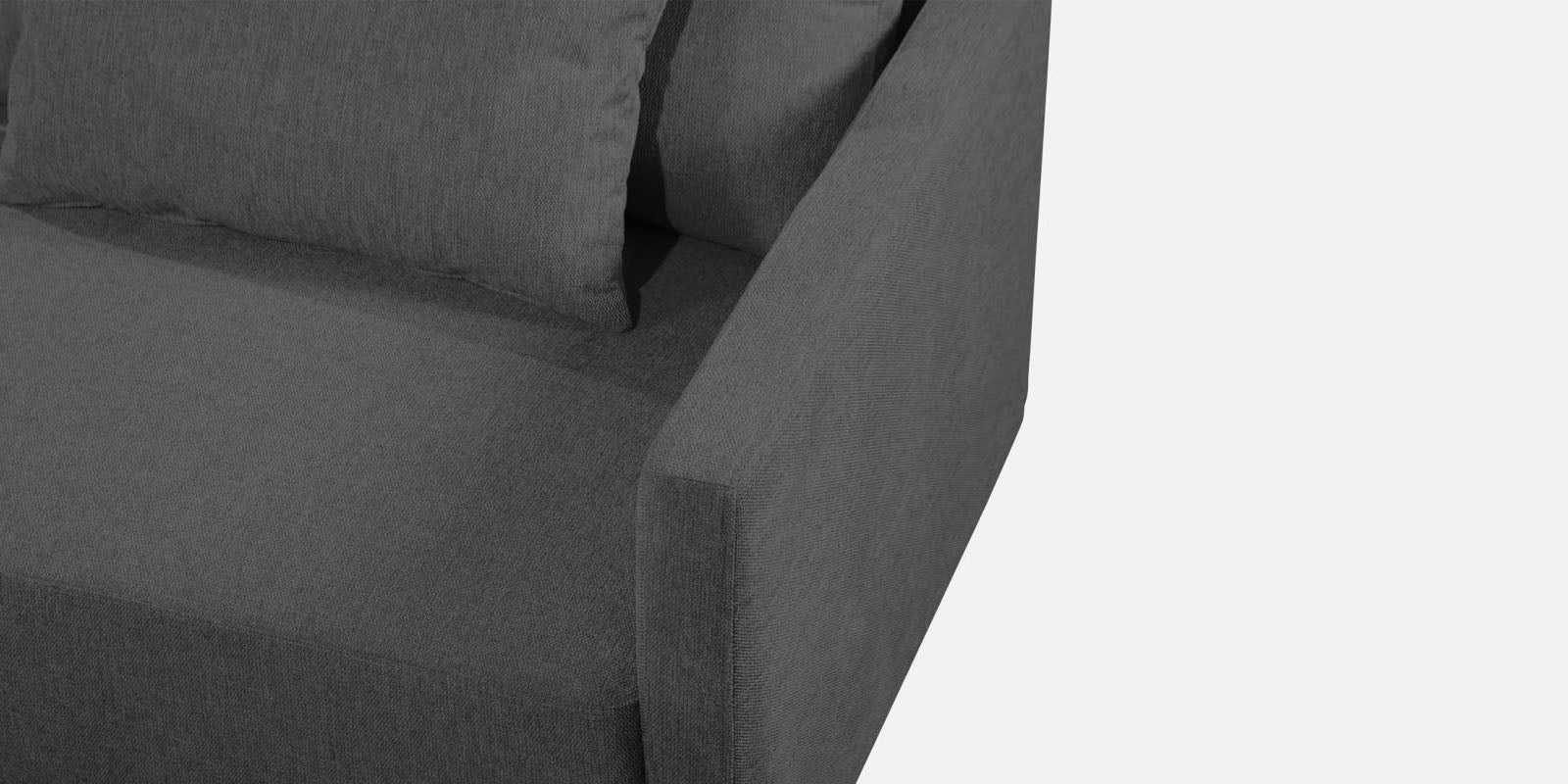 Kera Fabric LHS Sectional Sofa (3+Lounger) In Charcoal Grey Colour - Febonic Living