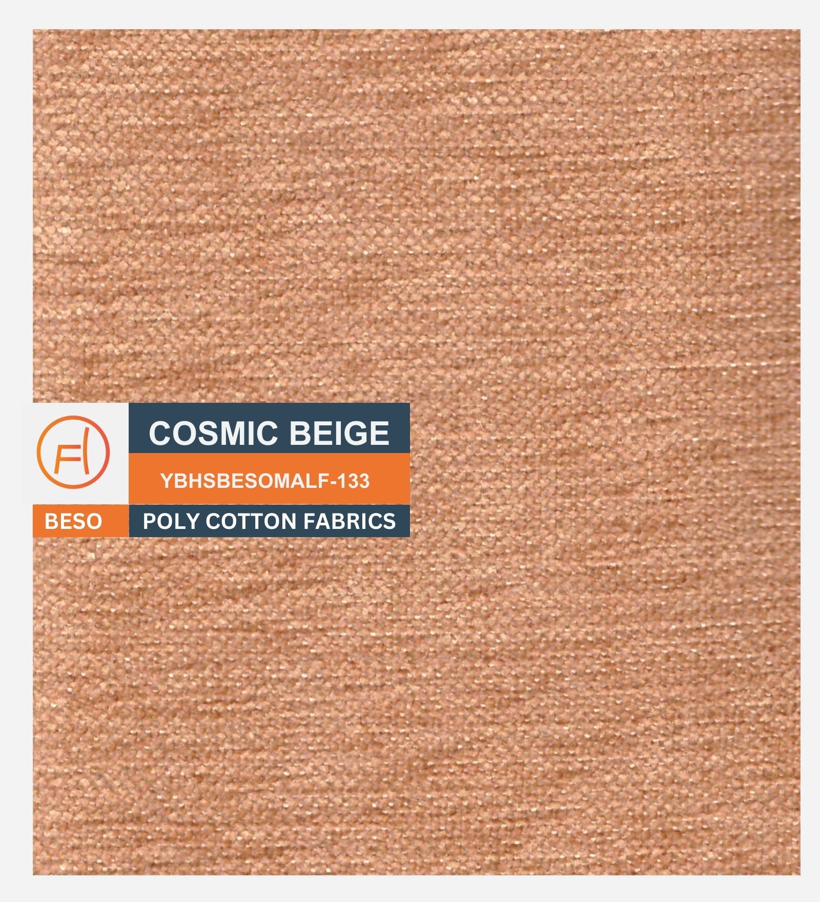 Luke Fabric Foot Stool In Cosmic Beige Colour - Febonic Living