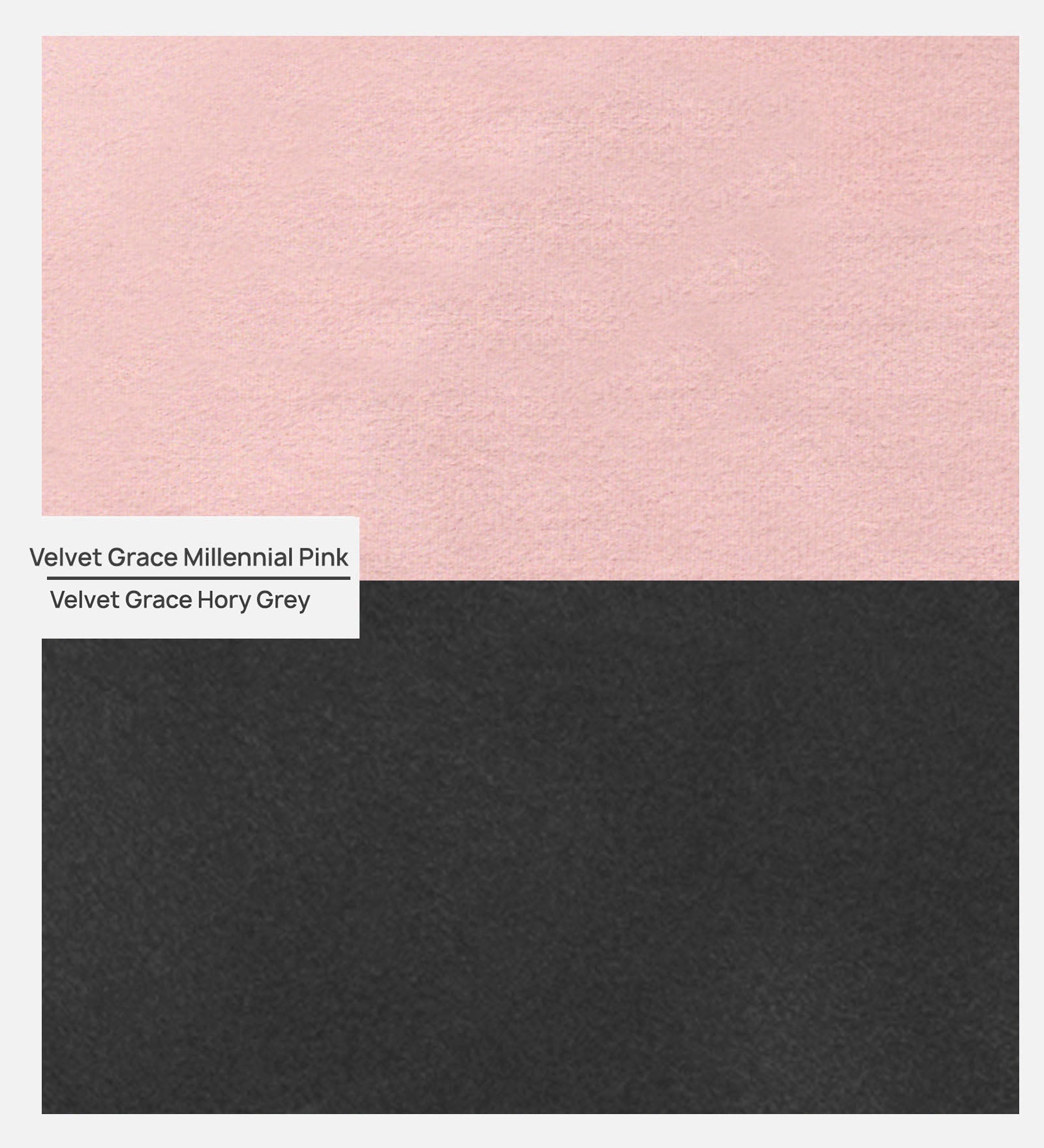 Visky Velvet 1 Seater Sofa In Millennial Pink And Hory Grey Colour - Febonic Living