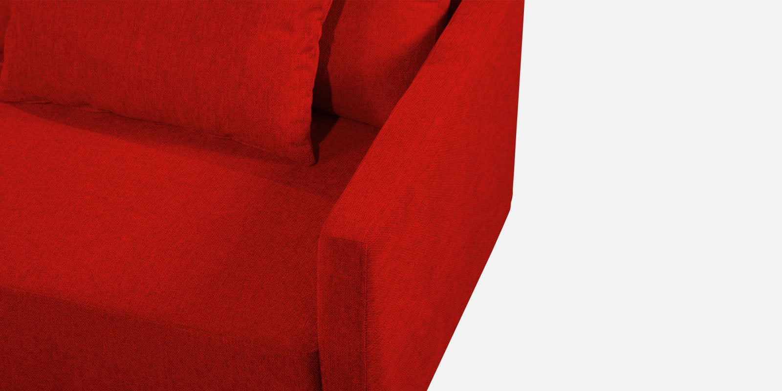 Kera Fabric LHS Sectional Sofa (3+Lounger) In Ruby Red Colour
