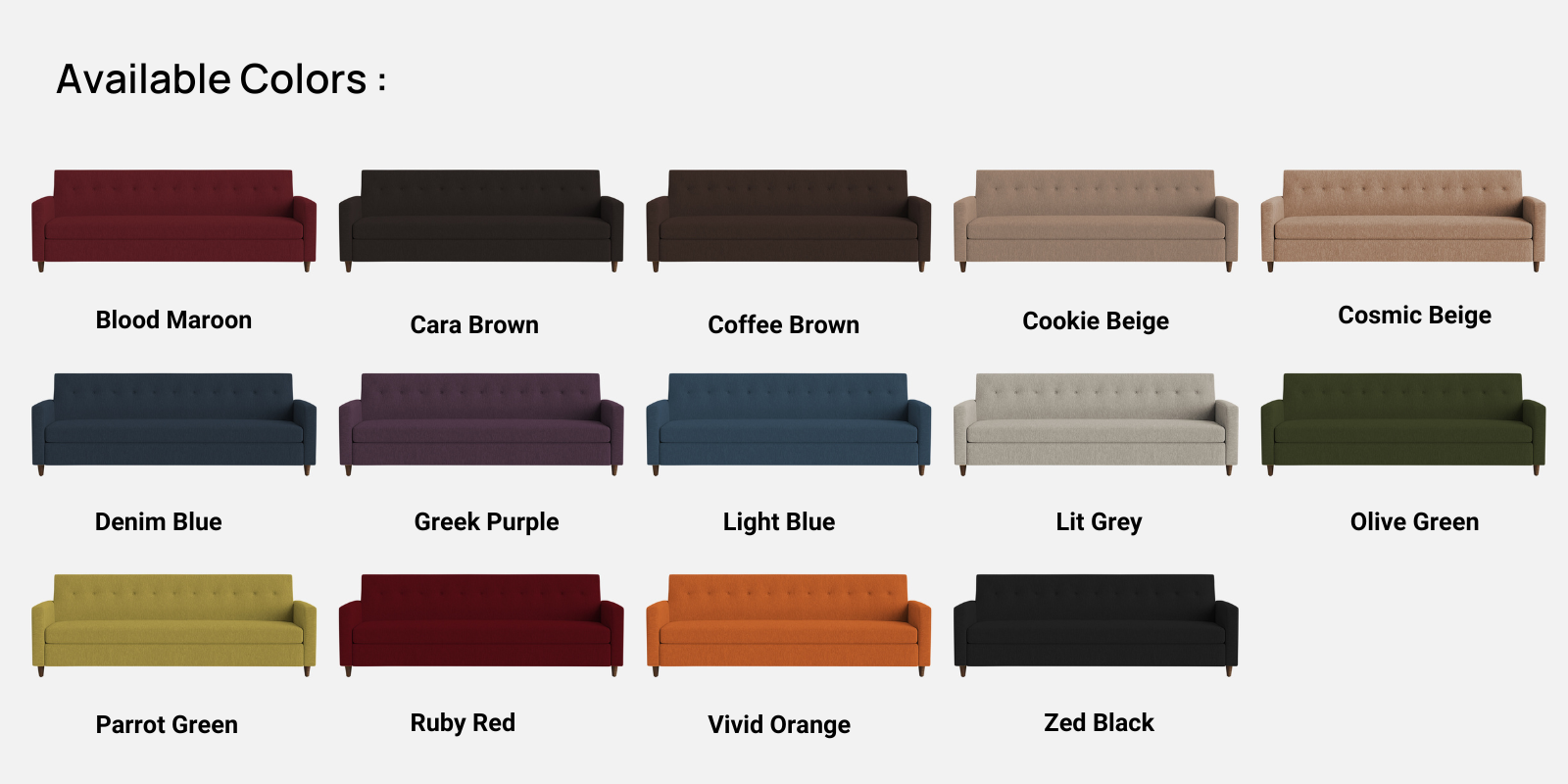 Timon Fabric 2 Seater Sofa In Bold Yellow Colour